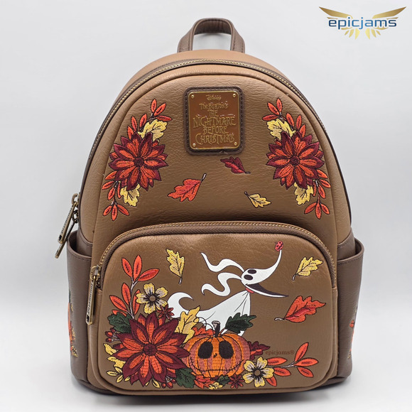 Loungefly Disney The Nightmare Before Christmas Zero Fall Pumpkin Mini Backpack - Picture 1 of 6